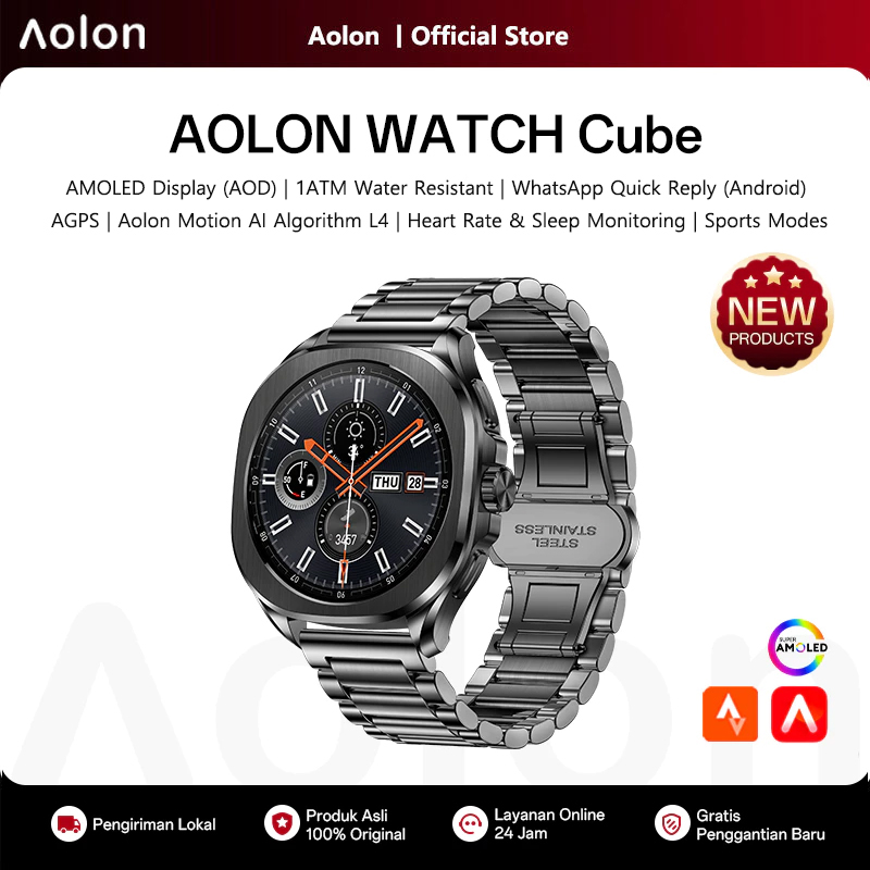 Android Smartwatch Accessories - Aolon Cube スマートウォッチ 1.43 インチ AMOLED