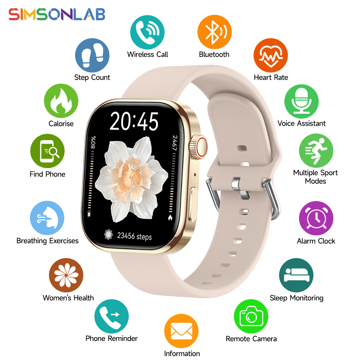 Smartwatch Instagram - 2026 新しいスマートウォッチ Android/IOS 2.01 インチ HD