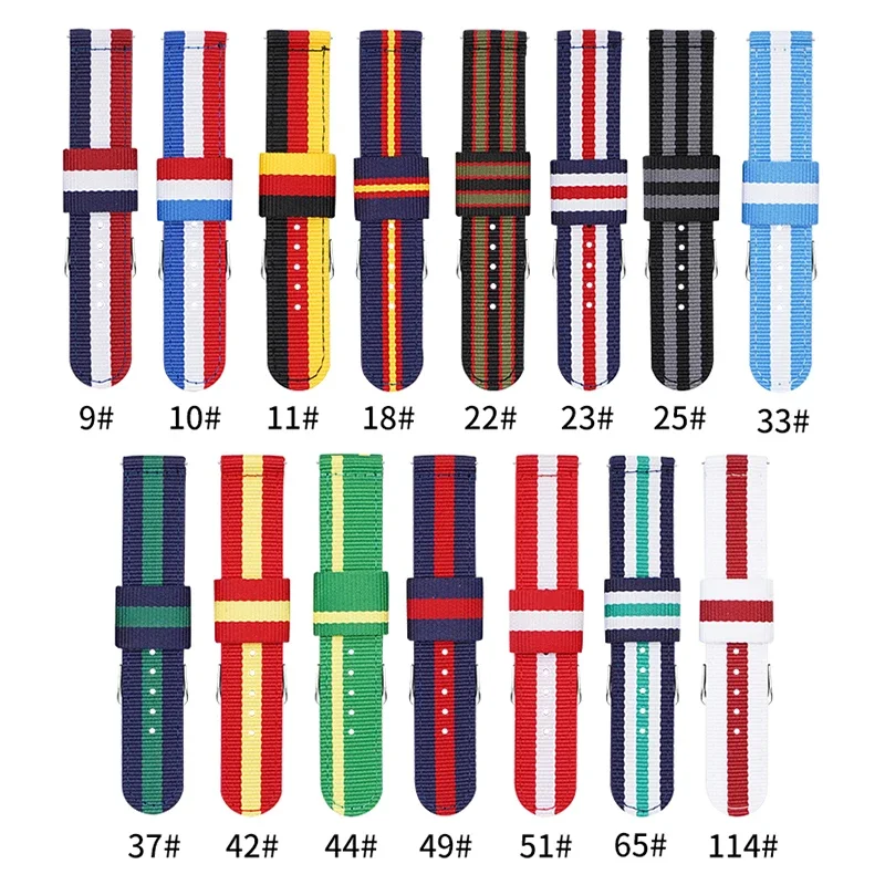 Nylon Nato Strap - 20 ミリメートル 22 ミリメートル織ナイロンストラップサムスンギャラクシーウォッチ 6 4