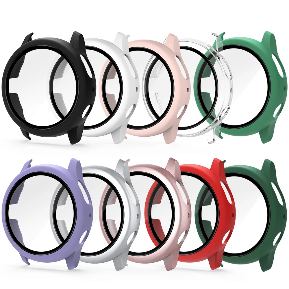 Samsung Smartwatch Accessories - サムスンギャラクシーウォッチ用強化ガラススクリーンケース,サムスンギャラクシーウォッチ用保護バンパー,アクティブアクセサリー2, 44mm, 40mm