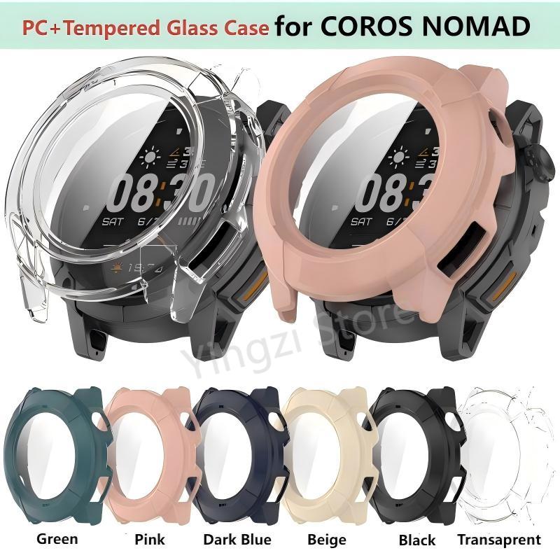 Android Smartwatch Accessories - COROS NOMADスマートウォッチ用PC+強化ガラスケース、ストラップバンパーシェル、COROS NOMADスクリーンプロテクターアクセサリー用フルカバー