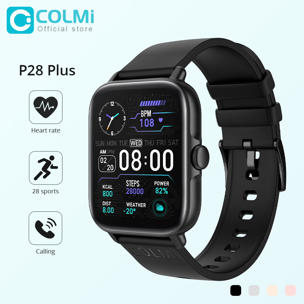 Smartwatch X12 - COLMI P28 プラス Bluetooth 応答通話スマートウォッチ男性 IP67