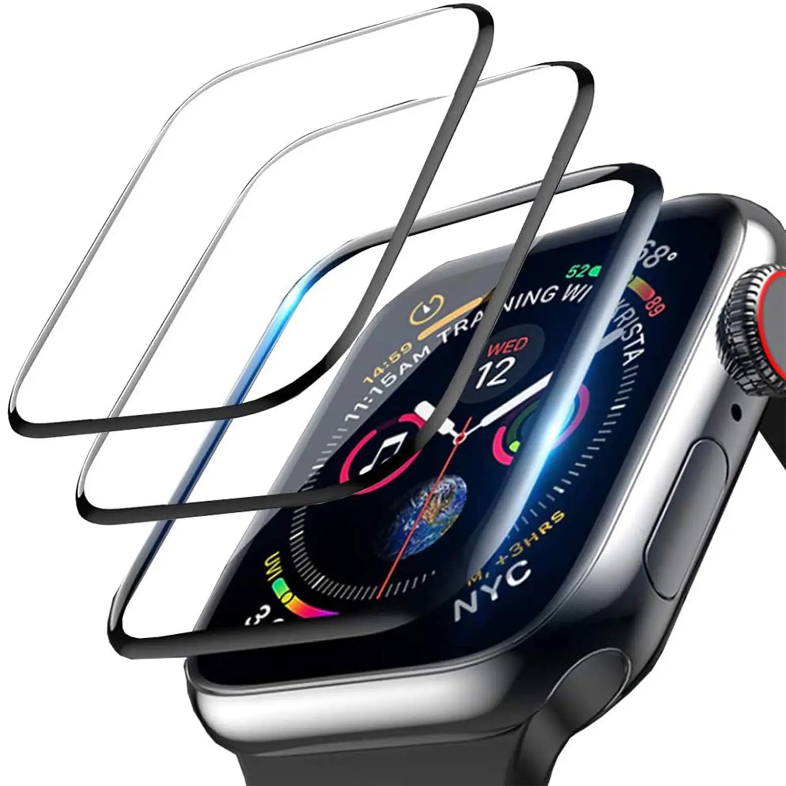 3D 強化ガラス Apple Watch バンド 41 ミリ - Apple Smartwatch Accessories のレビューと価格