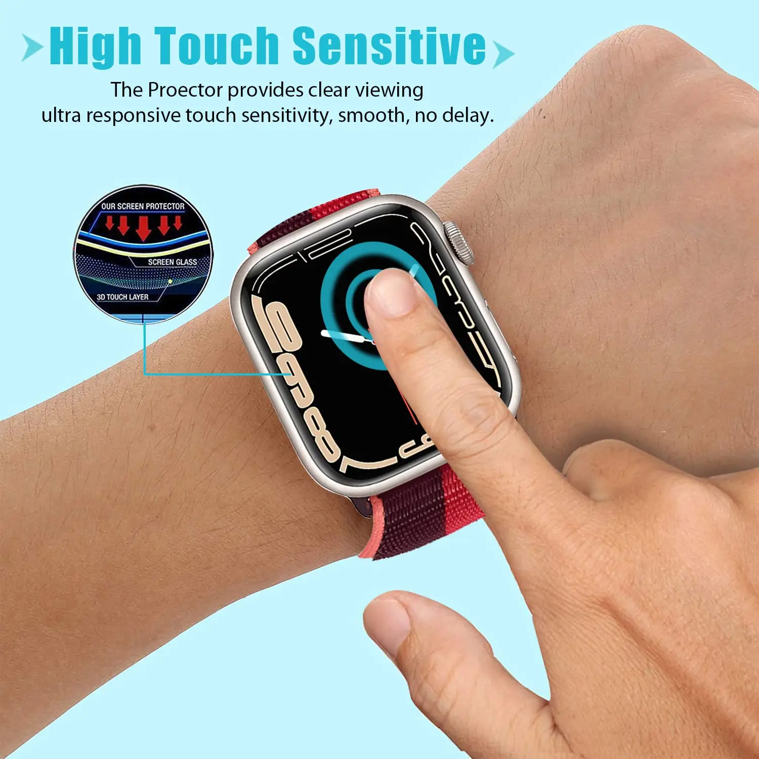 3D 強化ガラス Apple Watch バンド 41 ミリ - Apple Smartwatch Accessories のレビューと価格