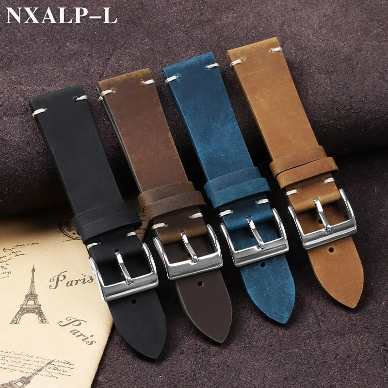 ヴィンテージオイルワックスレザー時計バンド 18 ミリメート - Nylon Nato Strap のレビューと価格
