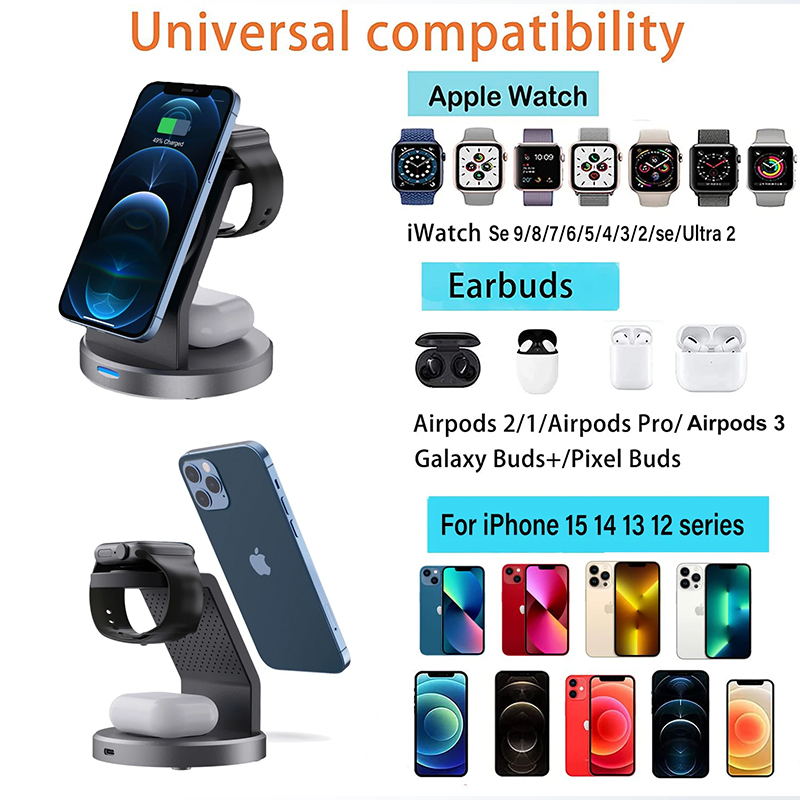 3in1 ワイヤレス充電スタンド 携帯電話ホルダー iPho - Watch Charger Cable のレビューと価格