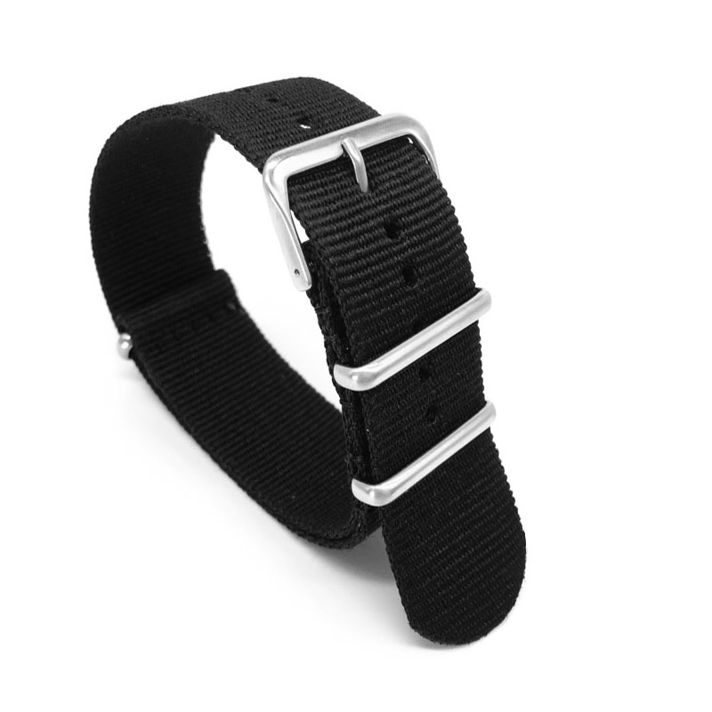 ブラックナイロンストラップ 16 ミリメートル 18 ミリメ - Nylon Nato Strap のレビューと価格