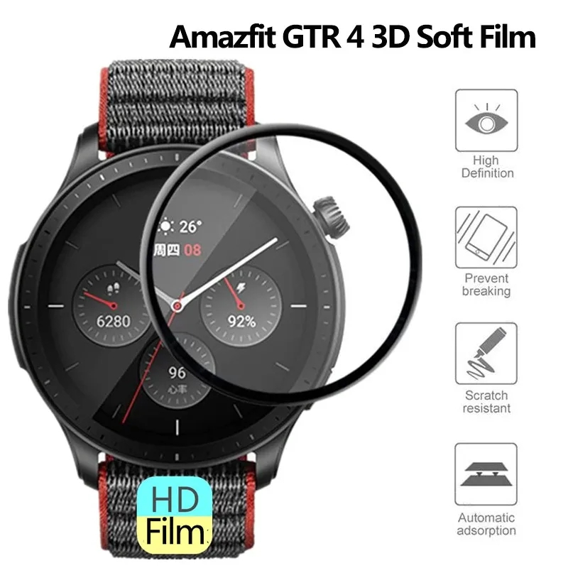 スマートウォッチ用HD曲面スクリーン保護フィルム,Amazf - Smart Watch Accessories のレビューと価格