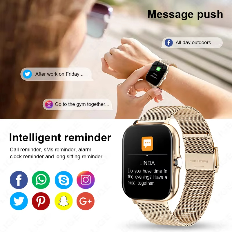 LAXASFIT 新しいスマートウォッチ複数のスポーツモード - Smartwatch Instagram のレビューと価格