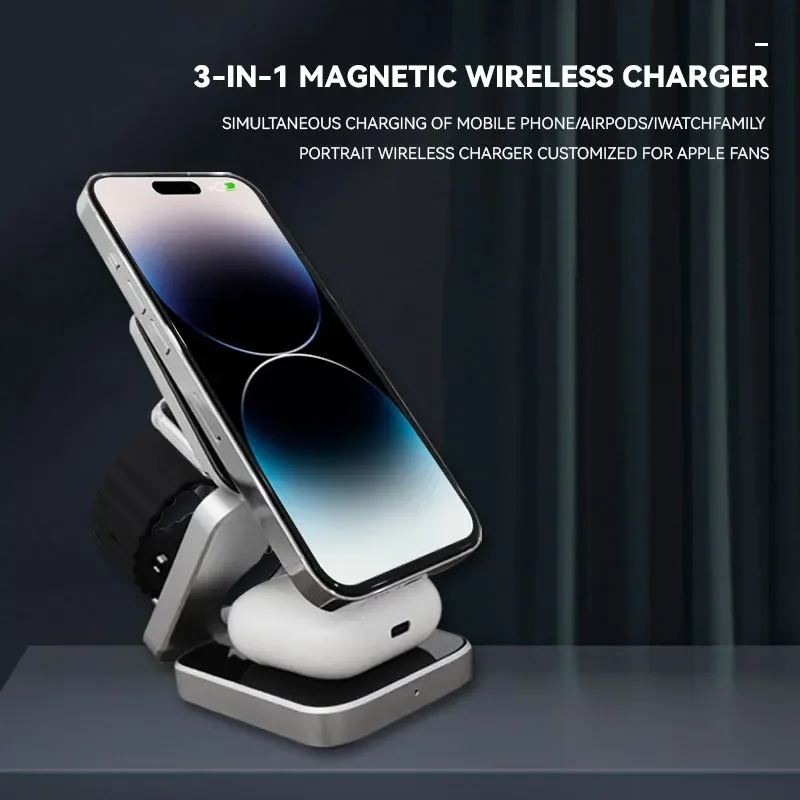 磁気ワイヤレス充電スタンド,急速充電ステーション,iPhon - Watch Charger Cable のレビューと価格